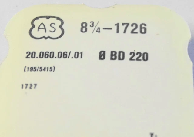 Arbre De Barillet Pour Montre AS Schild 1525 - Neuf Sans étiquette, Acier Inoxydable, Origine France