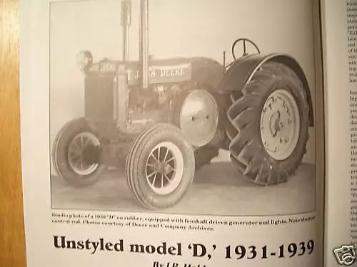 John Deere Unstyled Model D Tractor 1931 – 1939 GREEN Magazine