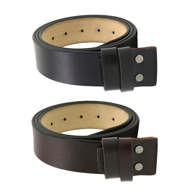 Ceinture en cuir pour hommes 3.8CM sans boucle ceintures en cuir avec trous de