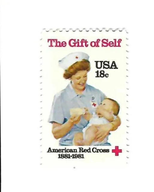 STAMP US SCOTT 1910 "American Red Cross " 18 CENT 1981 MNH