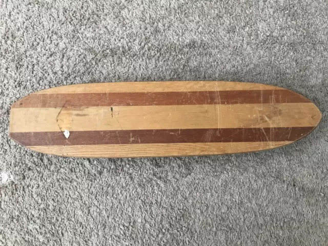 Early skateboard Super Surfer formica & wood vintage wheels