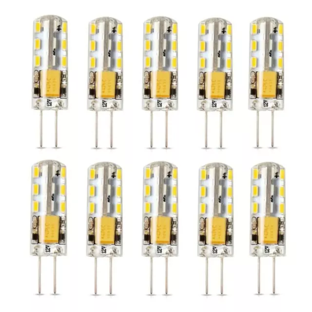 10X G4 Lampe LED 2W DC/AC12V Blanc Chaud 100-150LM [Classe énergétique A]