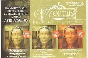 Mortiis Decadent and Desperate card UK Earache 2005 Double sided promo postcard