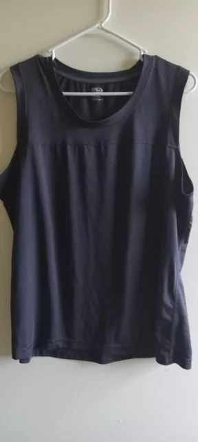 Athletic Works Women's Muscle Tank Top XL  Workout Shirt Dark Gray