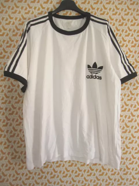 Tee Shirt Adidas originals noir et blanc trefoil Homme 100 % coton Jersey - XL