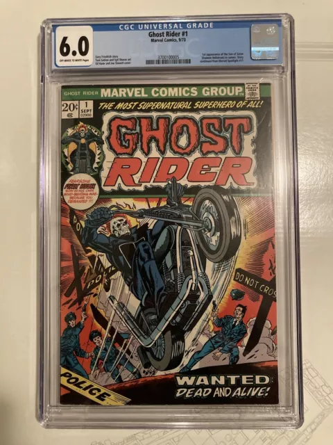 Ghost Rider #1 (Sep 1973, Marvel) CGC 6.0 (OW to White Pages)