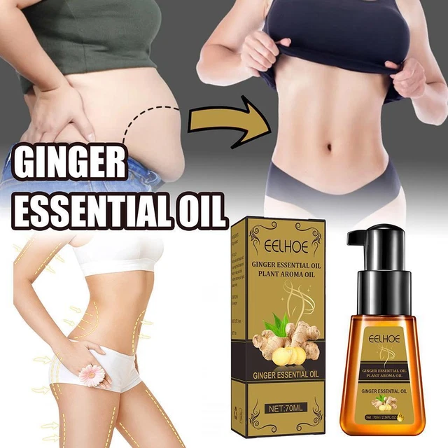 Belly Drainage Ginger Oil Lymphatic Drainage Body Massage 70ml Essences Q7T9
