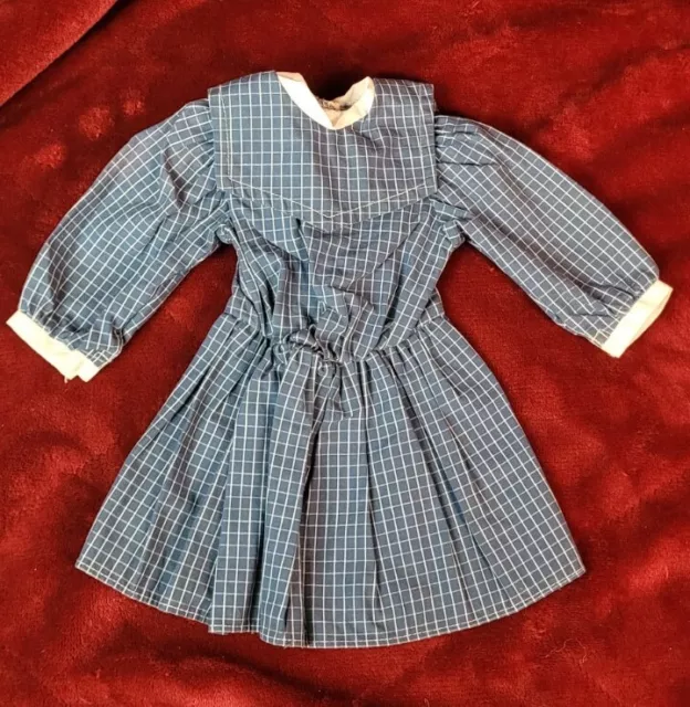 AMERICAN GIRL SAMANTHA PLAY DRESS PLEASANT COMPANY Blue Plaid