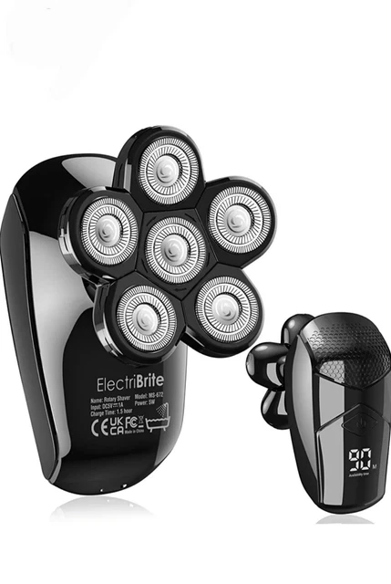 🙂 Afeitadoras de cabeza para hombre, actualización ElectriBrite 5 en 1 afeitadora de cabeza calva inalámbrica