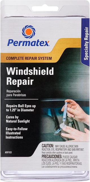 Permatex 0 Automotive Windshield Repair Kit for Chipped and Cracked Windshields.