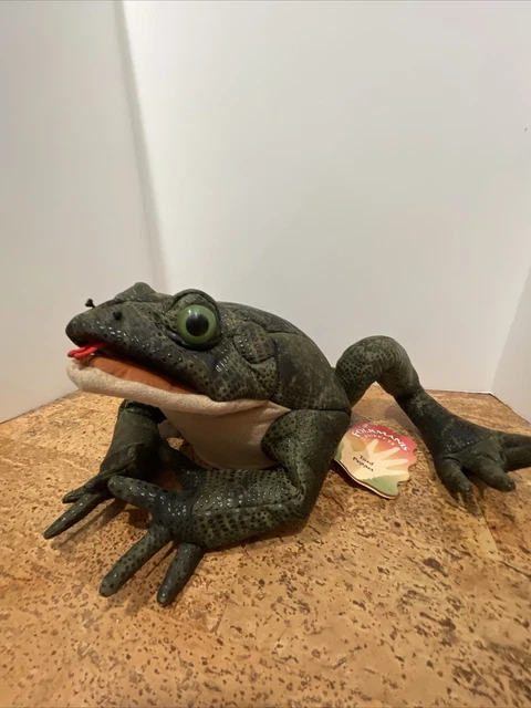 BULLFROG HAND PUPPET by Folkmanis Large Jumbo Full Body Frog Toad With