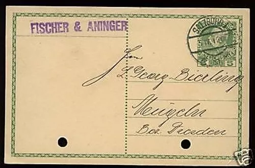 Österreich 1912 5h Briefpapierkarte gebraucht #66