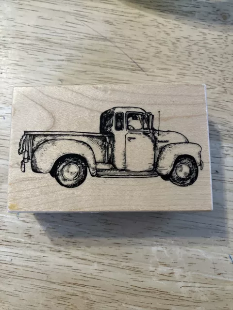 PSX Vintage Pickup Truck Rubber Stamp G-2458 Old Classic 1950s Truck 3.5x2.25"