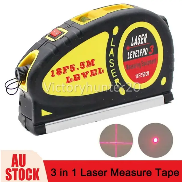 3 in 1 Digital Measure Tape Laser Distance Meter Measuring Tool Range Finder AU
