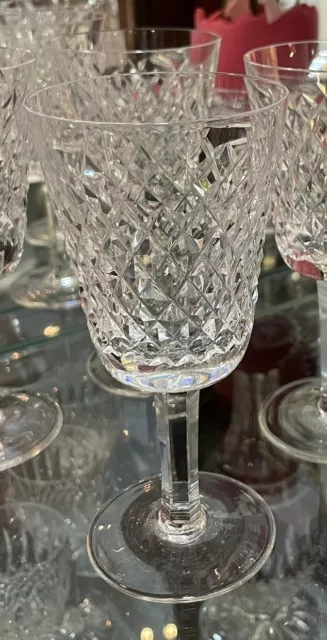 Vintage Waterford Crystal Alana White Wine Glass 5 1/2"