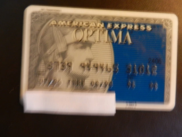 VINTAGE *AMERICAN EXPRESS Optima Blue* Rare, Expired Credit Card. Expired 8/98! $18.99 - PicClick VINTAGE *AMERICAN EXPRESS Optima Blue* Rare, Expired Credit Card. Expired 8/98! $18.99 - PicClick