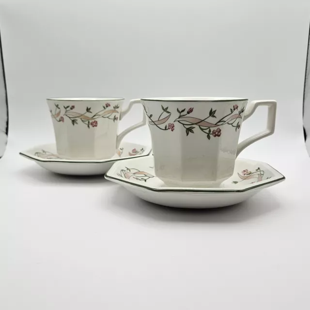 Johnson Brothers Eternal Beau Tea Cups & saucers a Set Of 2