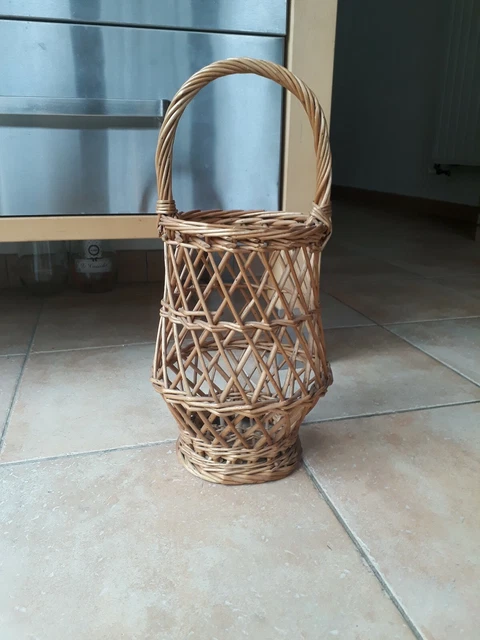 Panier à Fruits En Rotin Tressé 40x30 Cm - Panier à Pain Ou Snacks, Style Naturel, Durable