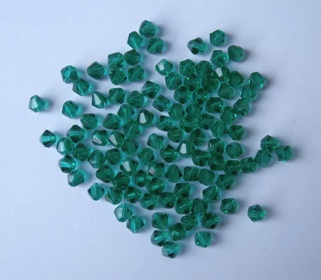Tupis CRISTAL 100 piezas verde esmeralda 4mm