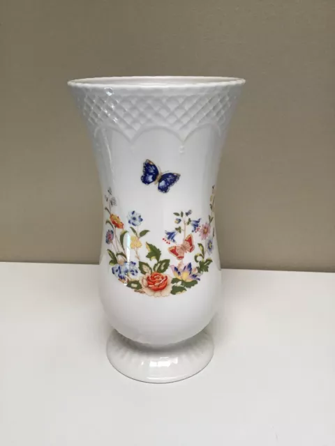 Aynsley Cottage Garden 8" Sovereign Vase Butterfly Fine Bone China England