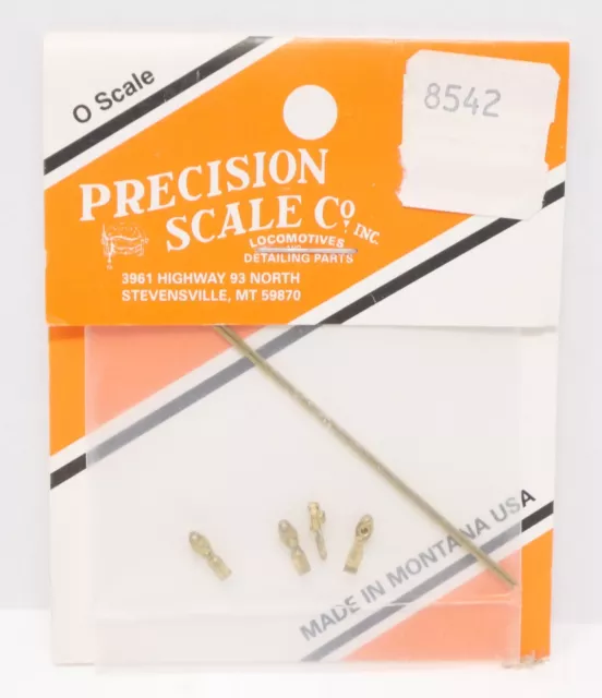 Precision Scale 8542, Heads, truss rod, with rods (4), Brass O Scale