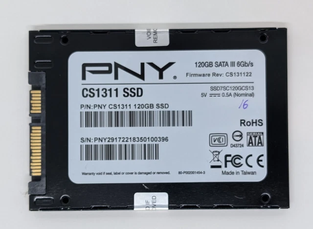 PNY 120GB SATA III CS1311 SSD 6Gb/s inch Internal Solid State