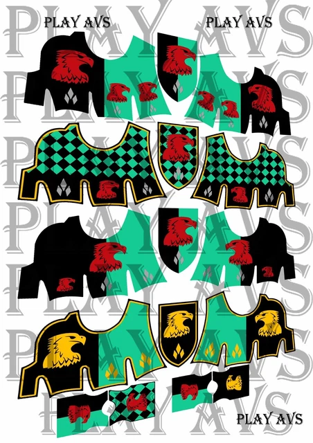 Stickers Playmobil – Thème Chevaliers – Décorations Pour Chevaux Et Boucliers Médiévaux