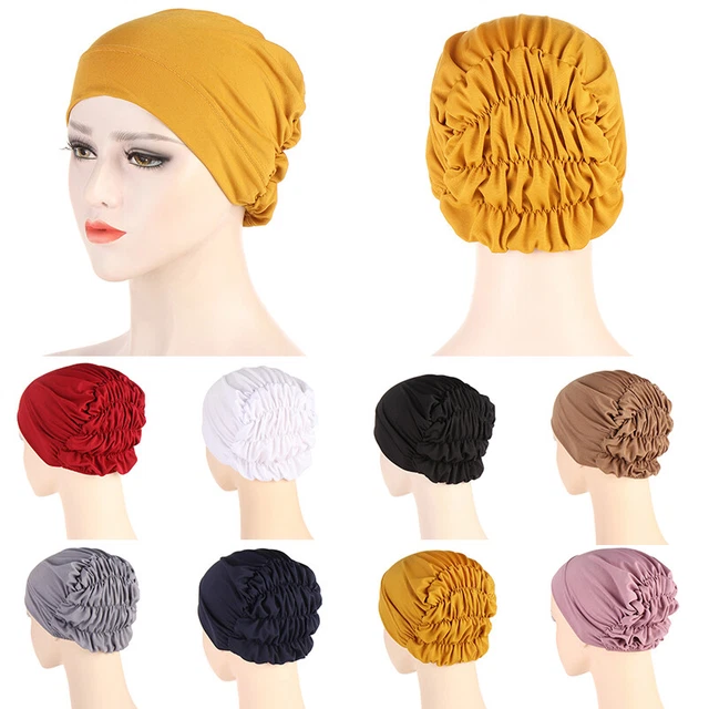 Lot 5 Foulards Chimio / Turban Saingace – Été Respirant, Bonnet Perte Cheveux, Bandeau Polyester Musulman Femme, Doux Anti-Chute