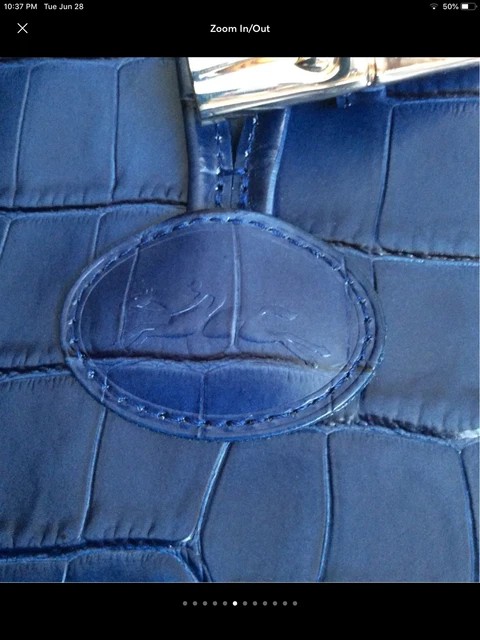 LONGCHAMP ROSEAU CROC EMBOSSED LEATHER TOTE new condition 3
