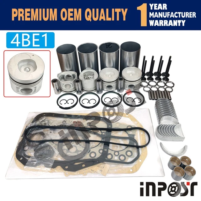 FOR ISUZU 4BE1 Engine Rebuild Kit NKR NPR ELF35 Turck Hitachi Sumitomo ...