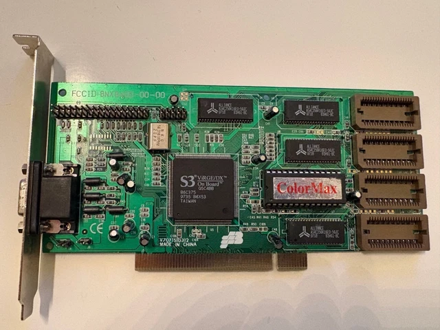 Carte Graphique Vintage PCI S3 Trio 64V+ – Testée, Pour Ordinateur Rétro, Bon état