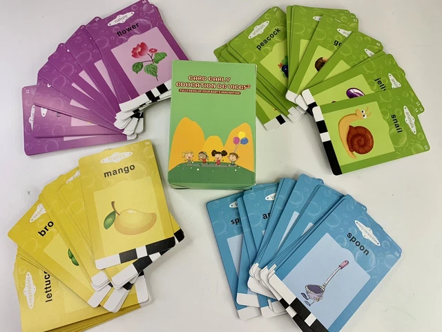 KIDS ENGLISH WORDS Learning Card Pocket Flashcards Early Educational $9 ...