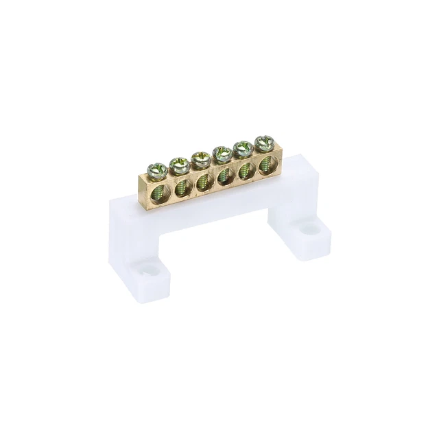 TERMINAL GROUND BAR Electrical Block Barrier Brass Bridge Design 6 ...