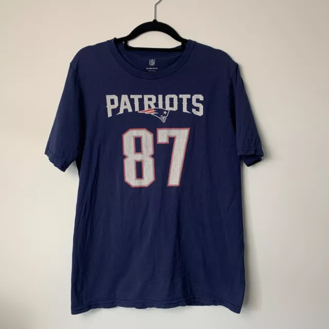 NFL New England Patriots Gronkowski 87 Navy T Shirt Size Boy's XL 18 Yrs
