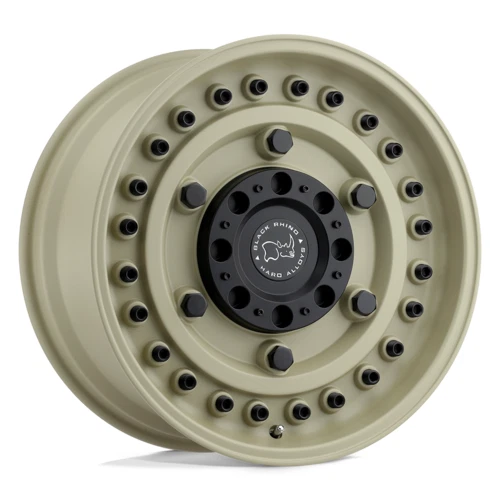17 INCH SAND Wheels Rims Black Rhino Armory 17x9.5" -18mm GMC Chevy