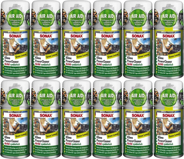 Sonax KlimaPowerCleaner AirAid simbiotico Green Lemon 100 ml set VPE 12 pezzi 0