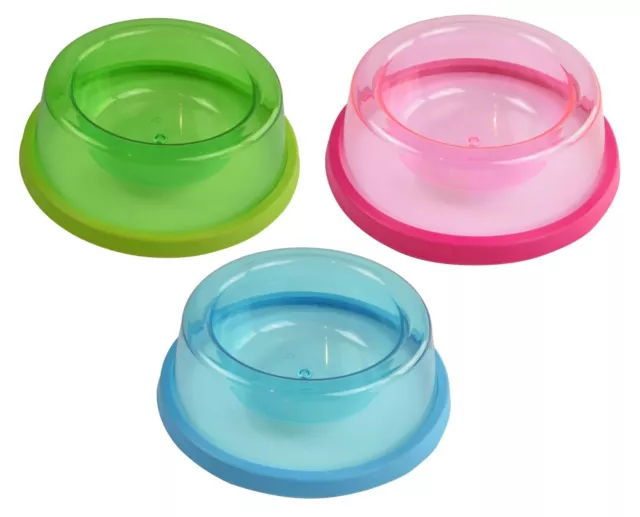 2 Pet Feeding Bowls Dog Cat Animal Food Water Container Bowl Blue Pink or Green