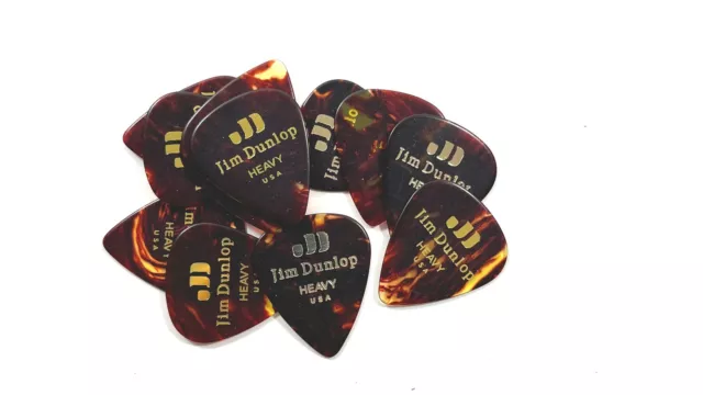 Dunlop Guitar Picks 12 Pack Celluloid Shell Heavy