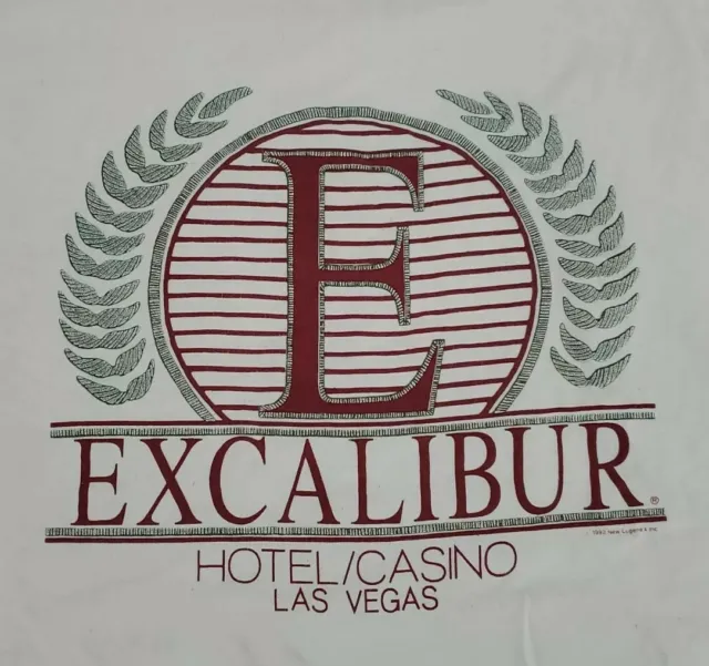VINTAGE Excalibur Hotel Casino Shirt Mens Extra Large 1992 Las Vegas Adult A33