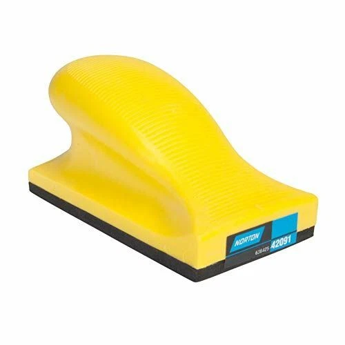 Norton Pressure-Sensitive Adhesive Firm Hand Sanding Block, 7-3/4" Length x 2-3/