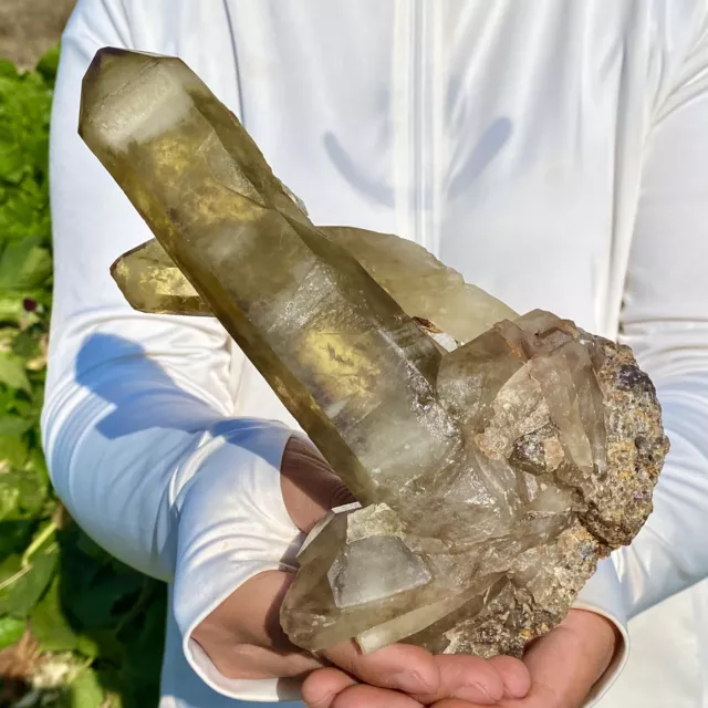1.8LB Natural Citrine cluster mineral specimen quartz crystal healing