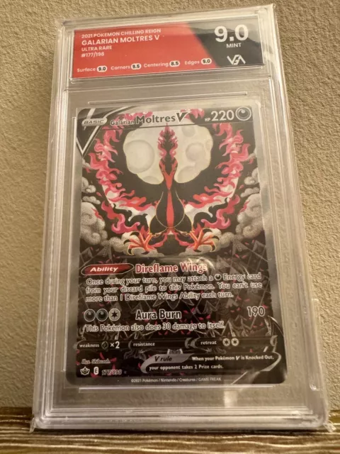 Pokemon Sword & Shield Chilling Reign Ultra Rare Galarian Moltres V #177 