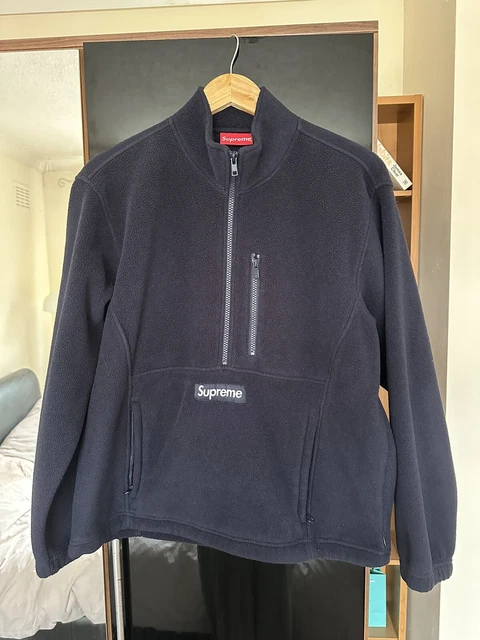 SUPREME POLARTEC HALF Zip Pullover Navy Small £110.00 - PicClick UK