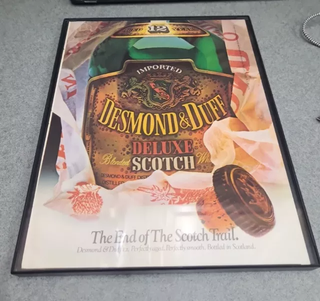 Desmond & Duff Deluxe Blended Scotch Print Ad 1978 Framed 8.5x11