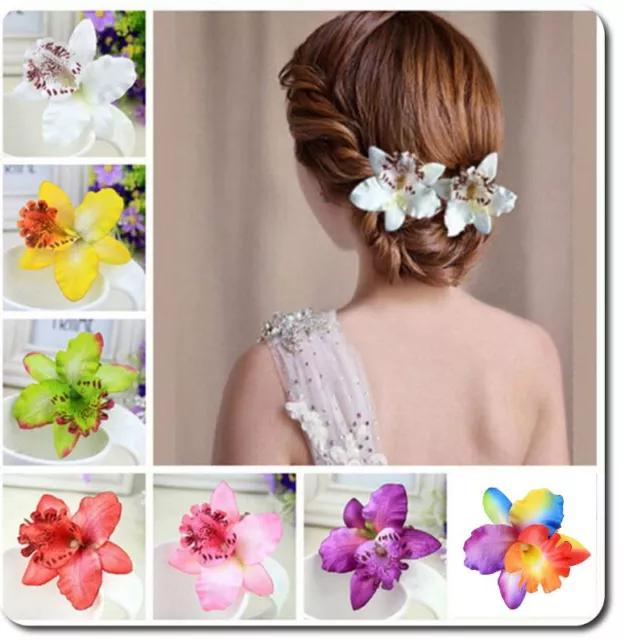 Haarblüte Haarclip Haarspange Soffblume Orchid Haarclip Haiwaii Weiß Gelb Rosa