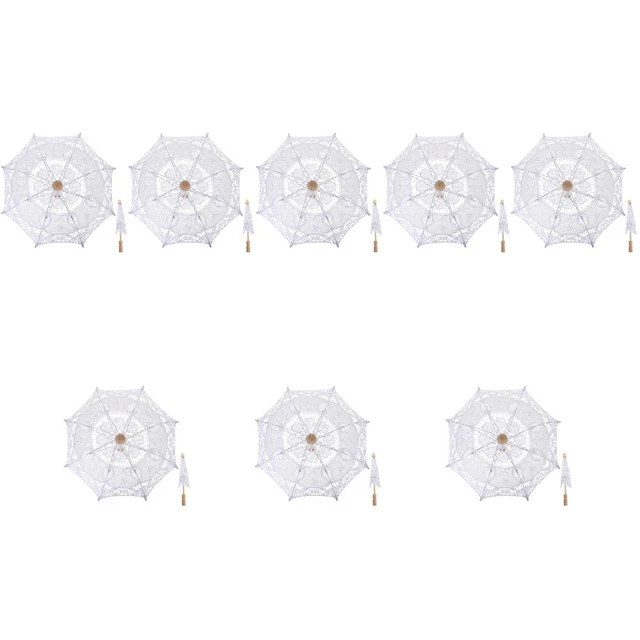 8 pezzi ombrello cotone ombrello doccia ombrello matrimonio donna