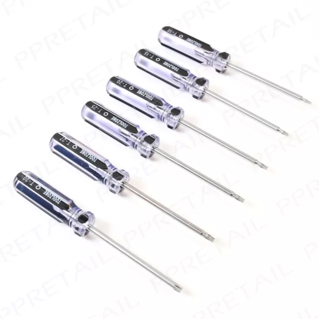 6Pc QUALITY 190MM LONG TORX SCREWDRIVER SET Chrome Vanadium Star Large T10-T30