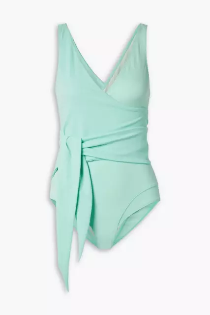 Lisa Marie Fernandez the dree louise maillot in seafoam crepe nwt xs