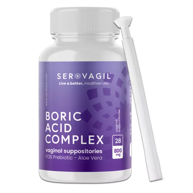 Supositorios vaginales complejos SEROVagil para infecciones por hongos (28 quilates)