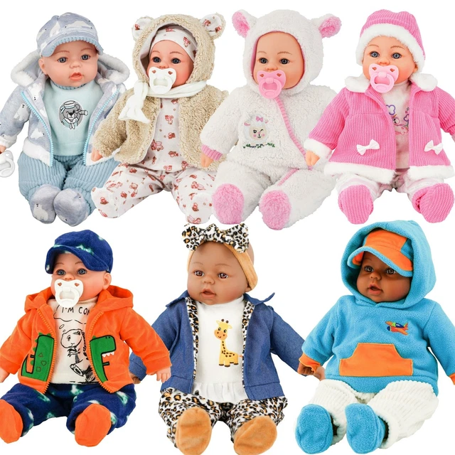 BiBi Doll Large Soft Bodied Baby Doll Sounds Girl Boy Toy Or 2 18" Clothes Sets